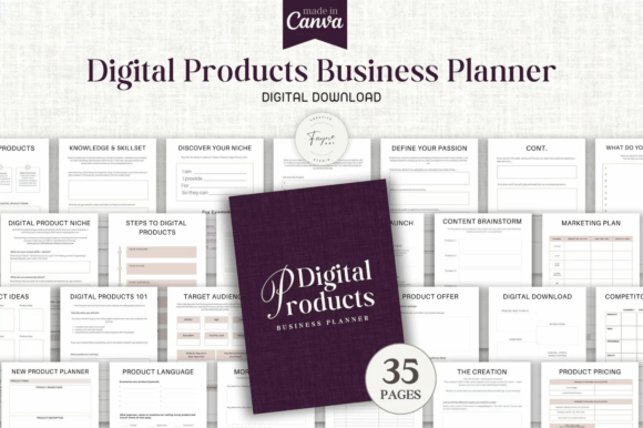 Download Free Digital Product Planner Canva Templ - Premium Resources